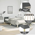 thumbnail image 4 of vidaXL Bed Frame With Headboard Dark Grey 100% Polyester Twin XL, 4 of 11