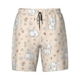 thumbnail image 4 of Lsque Mens Swim Trunks Cute Rabbit Pattern - Bathing Suit Compression Liner - Beach Swim Shorts Swimwear - (S-3XL) - Stretch Quick Dry -Small, 4 of 9