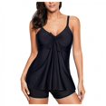 thumbnail image 1 of Pisexur Women Tankini Swimsuits with Boy Shorts Ladies Tummy Control Two Piece Bathing Suits Ruffle Swim Tank Top Swimwear - Swimsuit for Women Two Piece, 1 of 5