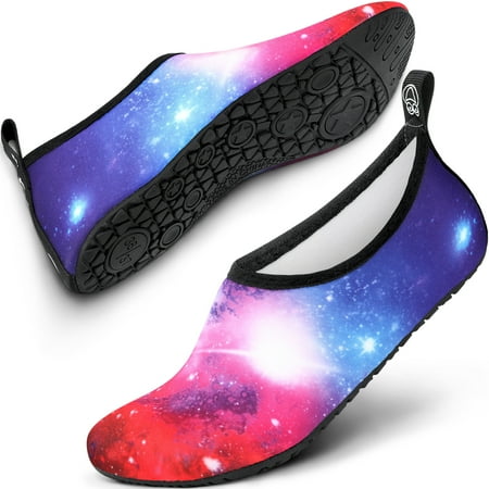 

Bergman Kelly Mens and Womens Water Shoes (M 5-10; W 7-12) Aqua Socks Barefoot Skin Shoes for Water Sports Beach Pool Yoga Surf US Casual Shoes