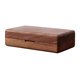 thumbnail image 1 of Flannelette Jewelry Box Organiser Portable Storage Box Walnut, 1 of 4