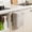 Gray, variant on HOARBOEG Hanging Trash Can with Lid, Under Sink Door Trash Bin for Kitchen Cabinet, Bathroom & RV, 5.1 Gallon Capacity, (11.4L x 10.6W x 5.1H)