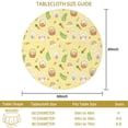 thumbnail image 3 of Easter and Rainbows Yellow Pattern Round Tablecloth 60", Wrinkle-Resistant Wipeable Cover for Kitchen, Dining, Picnic & Patio, 3 of 6