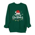 thumbnail image 2 of HOMBOM Womens Sweatshirts Cute Christmas Ugly Crewneck Green Merry Xmas Graphic Sweatshirt for Adult Hoodless, 2 of 6