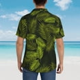 thumbnail image 6 of Balery Tropical Palm Leaves Fern Leaf Print Men's Hawaiian Shirts Short Sleeve Beach Shirt Relaxed Fit Vacation Button Down Shirts-XX-Large, 6 of 9