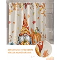 thumbnail image 6 of Fall Shower Curtain Pumpkin Gnome Bathroom Curtains with Hooks, Waterproof Fabric Bird Autumn Maple Leaves Linen Thanksgiving Bath Shower Curtains Set for Bathroom Bathtubs Decor 72x72 Inch, 6 of 7