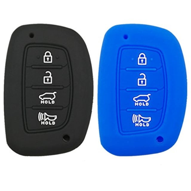 Coolbestda Silicone Flip Key Fob Cover Keyless Remote Case Holder Protector Bag for Hyundai Sonata Santa Fe Tucson Purple