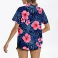 thumbnail image 4 of Weiqiqre Women's Tops Summer Beach Shirt Tropical Shirts Womens Hawaii Button Down Short Sleeve Blouses Button Up Tops, 4 of 5