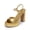 GOLD, variant on Platform Heels for Women, Square Toe Chunky High Heels Ankle Strap Sandals for Wedding Party Formal Event