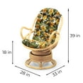 thumbnail image 2 of Java Lounge Swivel Rocking Chair with Floral Cushion Natural Rattan Wicker Handmade, Natural, 2 of 6