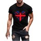 thumbnail image 1 of Mens Casual Manga Corta Botón Abajo Camisetas Estados Unidos Bandera Impresión Cuello Redondo Suéter Camiseta, Poliéster Casual Uso Diario para Hombres, 1 of 5