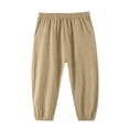thumbnail image 7 of Fozruso Comfortable And Stylish Boys Casual Trousers For Autumn Linen Blend Long Pants With Elastic Waist Casual Long Pants Sizes 9-10 Years(Yellow), 7 of 7