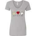 thumbnail image 3 of Inktastic Peace Love Westies Women's V-Neck T-Shirt, 3 of 5