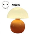 thumbnail image 2 of Mushroom Lamp Table Bedside Nightstand Lamp for Bedroom Cute Mini Mid Century Modern Lamp Dimmable Orange EU Plug, 2 of 6