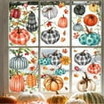 thumbnail image 2 of 9 Sheets Fall Window Clings Autumn Pumpkin Maple Leaves Window Decals Thanksgiving Double-Sided Stickers for Home Decorations (as shown), 2 of 6