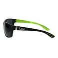 thumbnail image 3 of Locs Mens Oversize Warp Cholo Gangster Plastic Sunglasses Matte Black Green, 3 of 4
