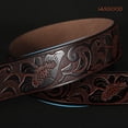 thumbnail image 4 of JASGOOD Western Belts for Men Women Genuine Leather Cowboy Belt without Buckle Cowgirl Belt Strap for Jeans, 4 of 10
