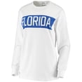 thumbnail image 2 of Women's Pressbox White Florida Gators Big Block Whiteout Long Sleeve T-Shirt, 2 of 3