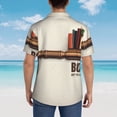 thumbnail image 4 of Sikiie Books Key To Knowledge Print Men's Hawaiian Shirt, Summer Beach Button Pocket Short Sleeve T-Shirt,XX-Large, 4 of 7