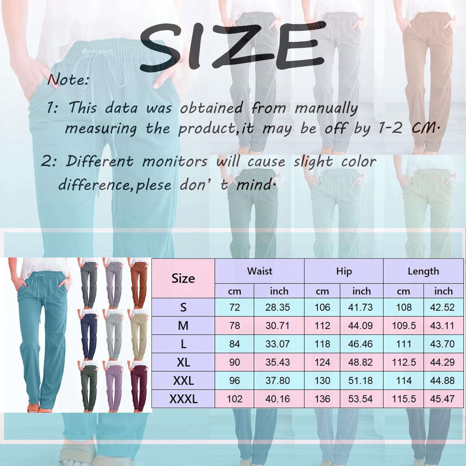 Beugl Women's Pants Clearance, Women High Waisted Wide Leg Pants Casual ...