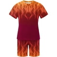 thumbnail image 5 of Stamzod Men's Suits Mens Short Sets 2 Piece Outfits Fashion Print Tracksuits Streetwear Casual Short Sleeve Slim Fitted Men's Sweatshirts, 5 of 5