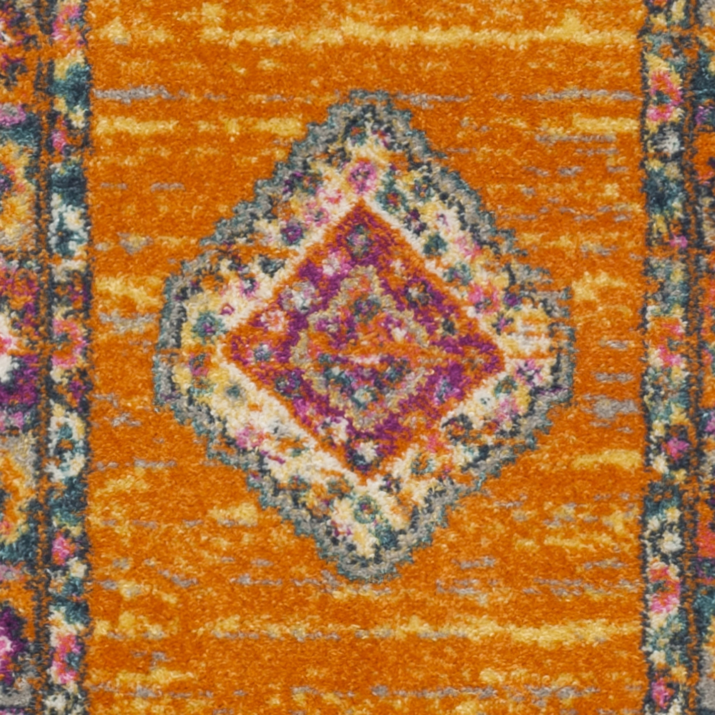 SAFAVIEH Madison Emmet Traditional Runner Rug, Orange/Fuchsia, 2'3" x 12'