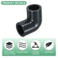 thumbnail image 2 of Uxcell 4-Pack Adaptador Conector de 90 Grados, Accesorio de Tubo de 1/2" Codo Schedule 80 para Línea de Agua, Gris, 2 of 6