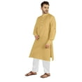 thumbnail image 3 of Atasi Ensemble Kurta Indien 2 Pcs pour Hommes Col Henley Coton Décontracté Longue Kurta, 3 of 7
