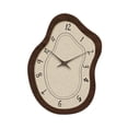 thumbnail image 4 of Reloj de pared fácil de leer, silencioso, creativo, de madera, reloj de pared silencioso para la escuela, baño, hogar, sala de estar, decoración Estilo B, 4 of 9