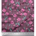 thumbnail image 1 of Soimoi Cotton Voile Fabric Leaves & Floral Clip Art Print Sewing Fabric Yard 56 Inch Wide, 1 of 3