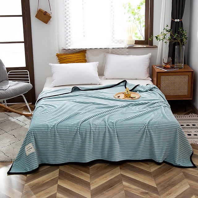 Velvet Contrasting Color Wrapped Blanket Thickened Falei Velvet Fashionable Cover Blanket Milk Velvet Warm Nap Blanket