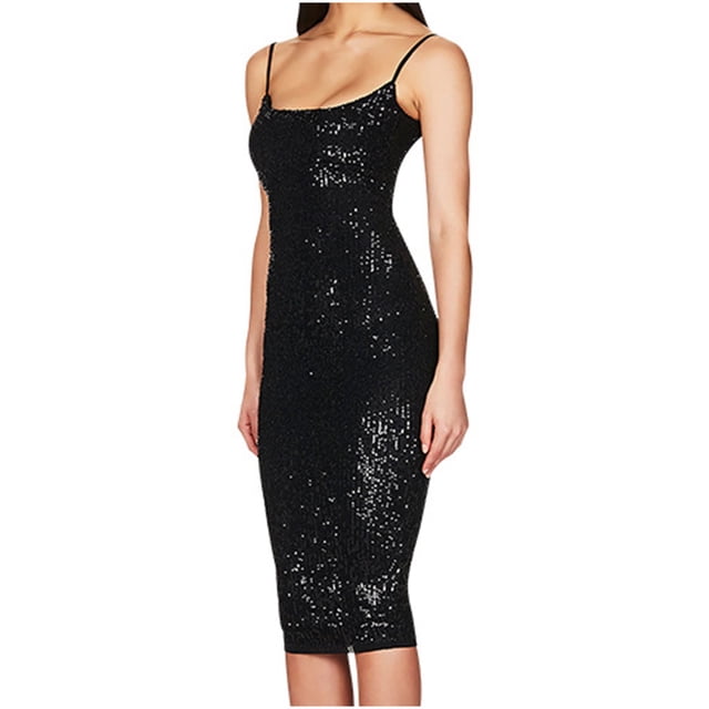 Birdeem Woman Temperament Elegant Glitter Sleeveless Camisole Dress