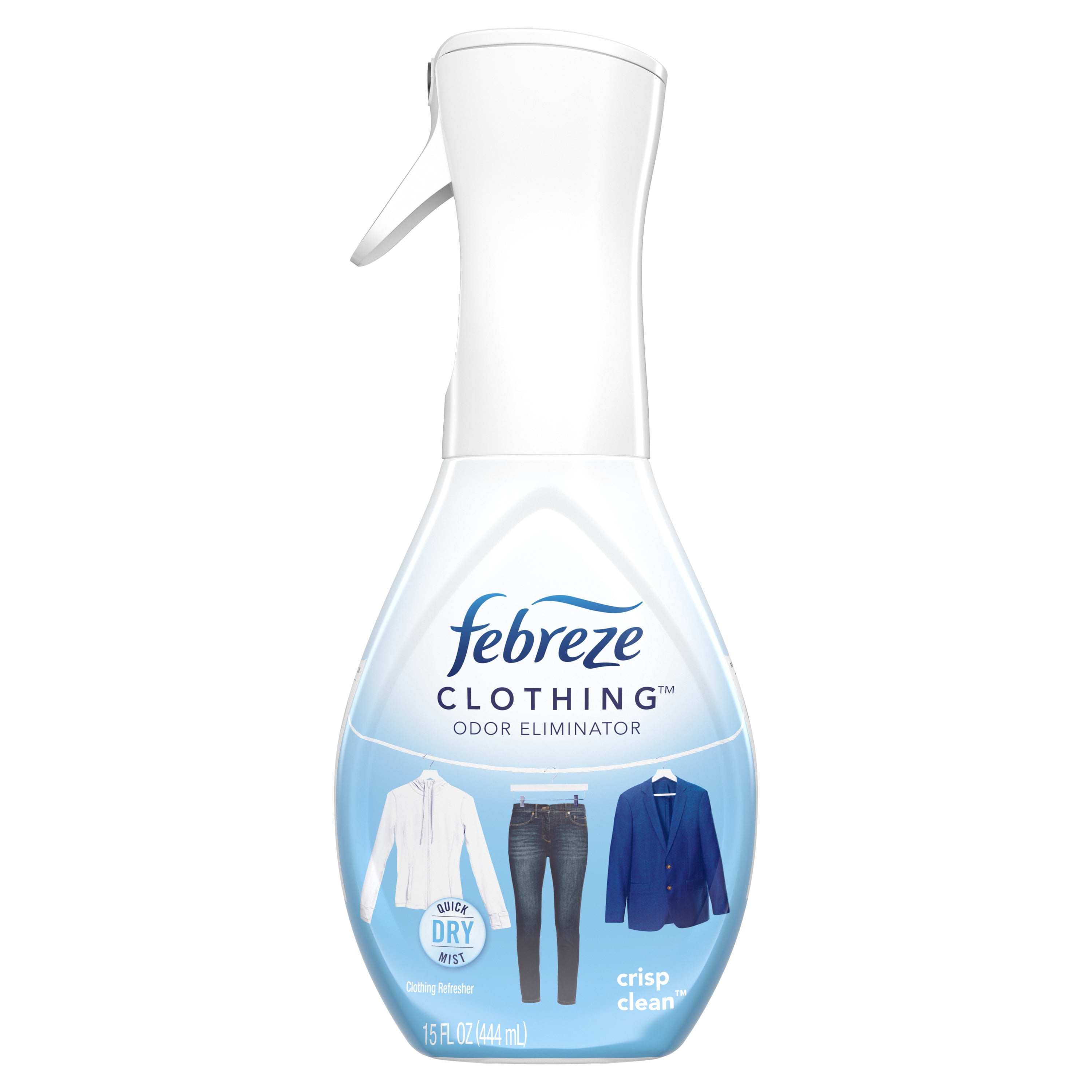 Febreze Clothing Odor Eliminator, Crisp Clean Scent, 15 fl oz