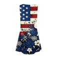 thumbnail image 4 of Women's 4th of July Dress Independence Day Sleeveless A Line Sundress Flora Fashionable V Neck Dresses, 4 of 6