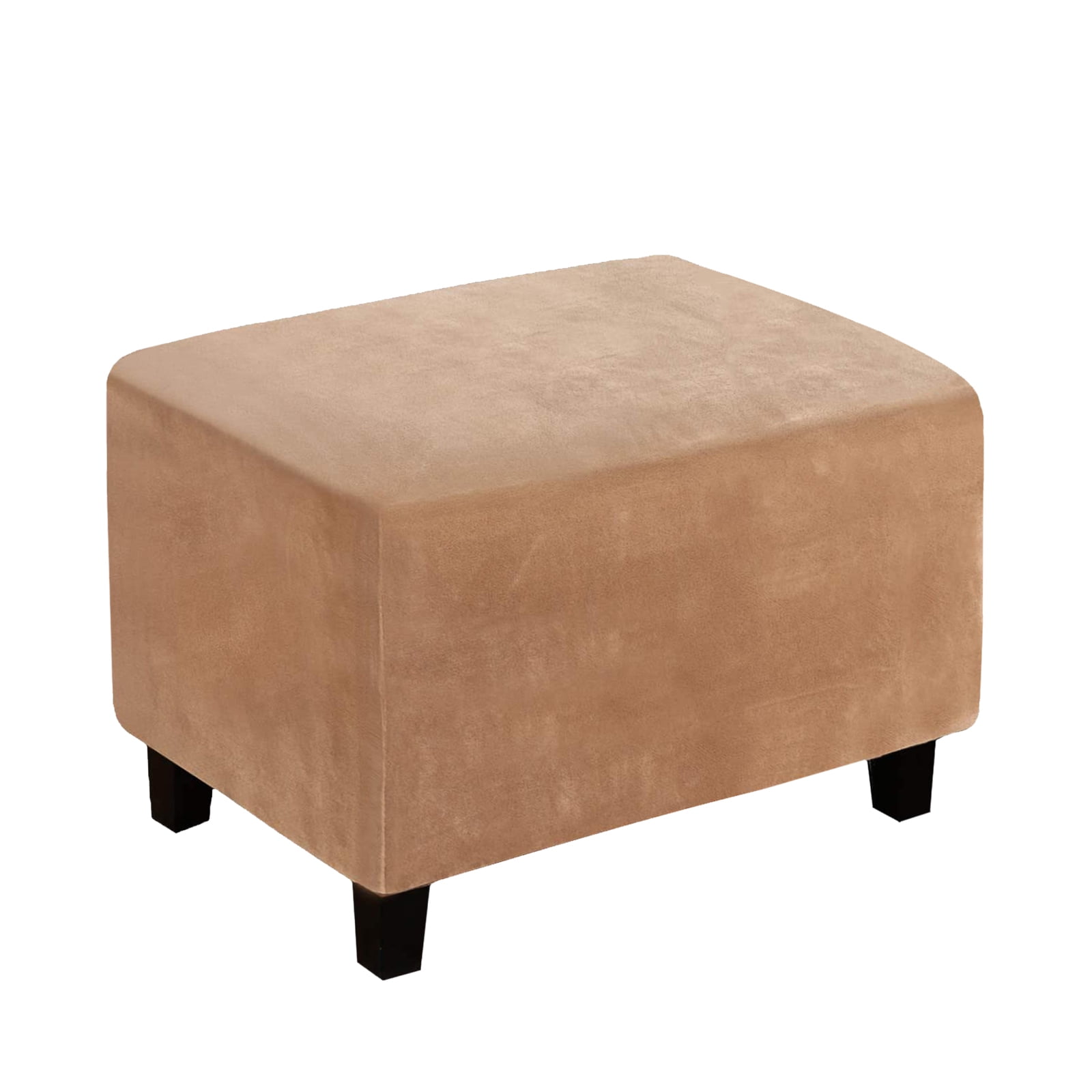 Modern Footstool Ottoman Square Pouffe Stool Cover Protector Blackish Green 