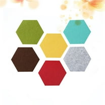 FELTECHELECTR 6Pcs Hexagon Shape Stickers Felt Bulletin Board Decorative For Message Wall