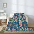 thumbnail image 2 of Throw Blanket for Couch Sofa and Bed, Colorful flowers AA Super Soft Plush Throw Blanket, Fuzzy Cuteness Comfy Warm Washable Flannel Blanket & Throws for All Season 80"x60", 2 of 5