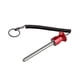thumbnail image 2 of Pasador de pila de pesas universal con cuerda de tracción Pasador de carga de pesas Pasador de bloqueo selector Rojo 8mmx105mm, 2 of 9