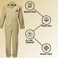 thumbnail image 5 of ACTIVE UNIFORMS Overall Workwear Men Long Sleeve Coveralls (Khaki, Large), 5 of 7