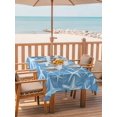 thumbnail image 2 of Outdoor Tablecloth with Umbrella Hole for Patio/Picnic/Party/Camping, Sea Starfish Waterproof Table Cloth Rectangle Table Cover Washable, Watercolor Ocean Starfish Summer Blue (54"x 80"), 2 of 8