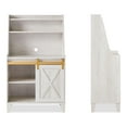 thumbnail image 6 of Furniture of America Birch Wood Baker Rack with Sliding Door in White Oak, 6 of 11