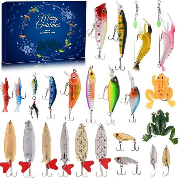 Advent Calendar Fishing Christmas Countdown, Fishing Tackle Advent Calendar For Fish Adult Men Teen Boys, 2023 Xmas Surprise Gift