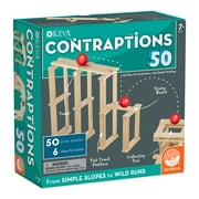 MindWare KEVA Contraptions 50 Planks - 50 Wood Planks, 2 Balls & Building Instruction - Learn Basic Principles of Physics & Engineering for Kids - Age 7+