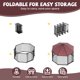 thumbnail image 4 of Heavy Duty Outdoor Dog Kennel with Roof, Lockable Metal Gate, Octagon Playpen, Portable Easy Setup, Secure Pet Enclosure for Backyard, 190"W x 30"H, 4 of 8