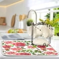 thumbnail image 5 of FREEAMG Red and Pink Roses Dish Drying Mat for Kitchen, 18 x 24 Inch Microfiber Absorbent Dish Drying Pad, Machine Washable Kitchen Counter Protect Mats, 5 of 7