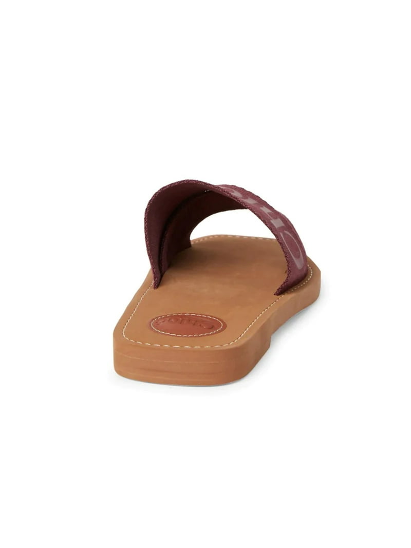 Chloe Womens Woody Logo Slip On Slide Sandals - Walmart.com