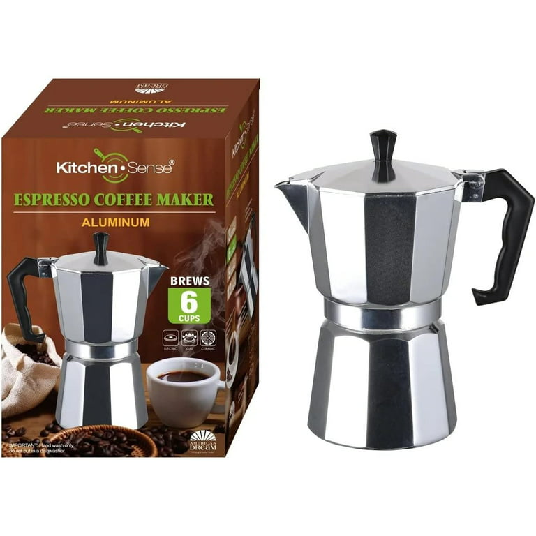Sorelle Home & Kitchen | Stovetop Espresso and Coffee Maker | Moka Pot for Classic Italian and Cuban Café Brewing | Cafetera (6 Cup)