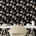 thumbnail image 2 of Ambesonne Retro Floral Peel & Stick Wallpaper for Home, Flowers Realistic Plot, 13"x36", Umber Grey Yellow and White, 2 of 5