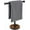 Rustic Brown-round Base, variant on Towel Holder Stand, Countertop Hand Towel Stand for Bathroom and Kitchen, Free Standing Counter Towel Rack with Weighted Wood Base, Rustic Black and Brown