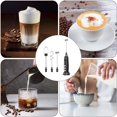thumbnail image 3 of Espumador de leche de mano, espumador de café con 3 cabezales de batidor de acero inoxidable, batidor eléctrico de 3 velocidades ajustables para café con leche, capuchino, matcha, chocolate caliente y, 3 of 5